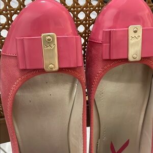 Anne Klein Sport Pink Flats with Bow Accent like new